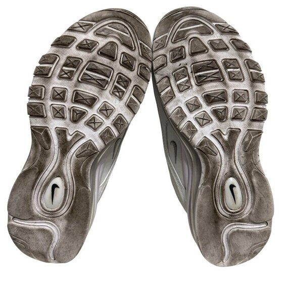 Nike Air Max 97 Women's Sneakers Shoes Size 8Triple White Leather Mesh - Picture 8 of 15